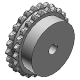 Kettenrad 1" x 17,02 mm - Sprocket 1 "x17, 02 mm, for roller chain according to DIN 8187 ISO / R 606