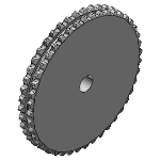 Kettenradscheibe - Sprocket 5/8 x 3/8 ", for roller chains according to DIN 8187, ISO / R 606