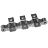 Simple roller chains - Simple roller chains with angle brackets
