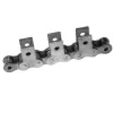 Single roller chain - Simple roller chains with attachment plates