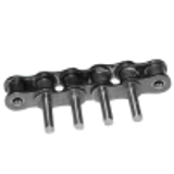 Einfach-Rollenketten - aus Stahl, nach DIN 8187 - ISO/R 606 mit verlängerten Duplex-Bolzen